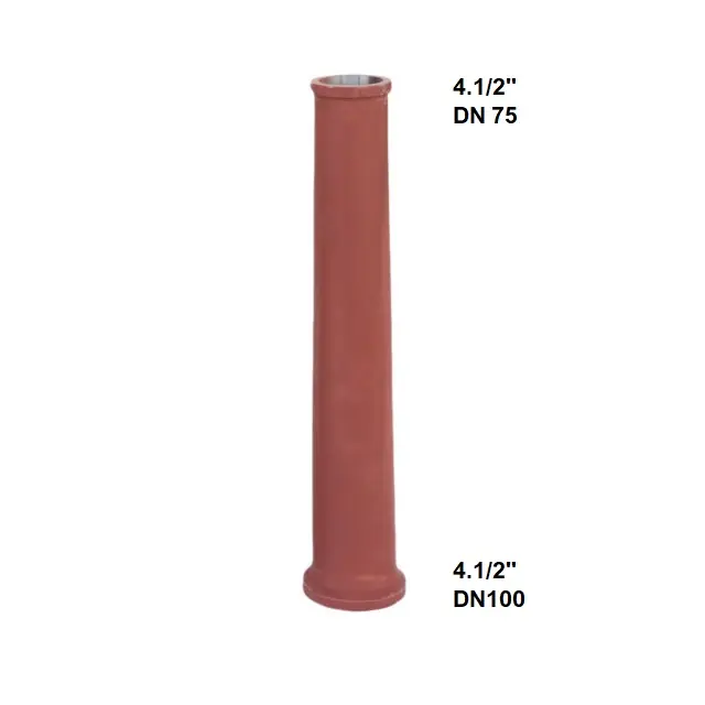 Horká Nabídka BETO TRUBKA REDUKČNÍ (RED) - Ocelový přechod betonu L=500 mm DN100/75 (oba konce 4.1/2") s VICT. weld kroužky