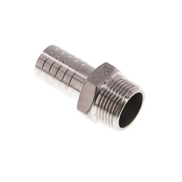 HADICOVÝ TRN AR NEREZ PN16 Bar - vnější AR 1.1/2" kuž., trn 38 mm, CH=50 mm, 1.4408 Levný