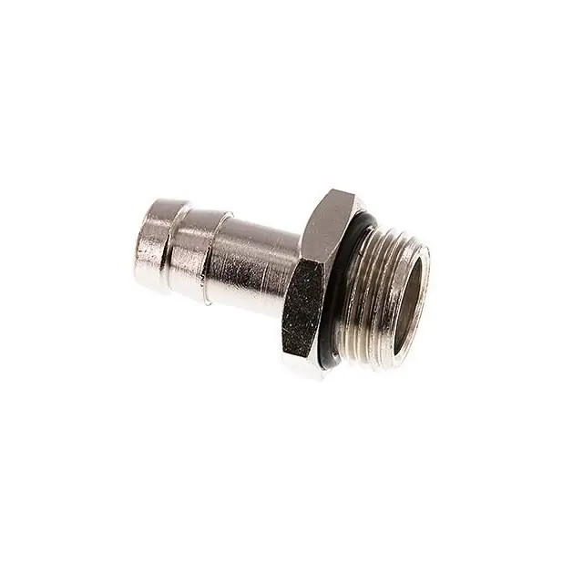 HADICOVÝ TRN AG MS/NI ZÁŘEZNÝ -OKR. NBR PN30 Bar - vnější AG 3/8", trn 8 mm, CH=20 mm Super Cena