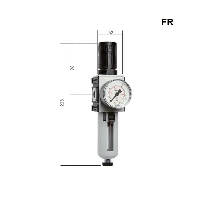 Nakupujte Hned Aventics / Emerson KOMPLETNÍ FILTR+REG+MANometr FR-1 (5 µm) IG 3/8" reg. výstup 0,5-10 Bar, S/M (-10/+50°C) vstup 16 bar