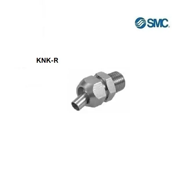 Vysoce Kvalitní SMC KNK-R, OTOČNÁ TRYSKA MS/NI MALE - AR 1/4", ø 4 mm, 10 bar, CH=17 (-5/+60°C)