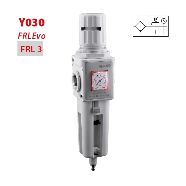 AIGNEP Y030 Filtr+REG. FR3 EVO - 2x IG 1"" 0 až 8 bar 5800 l/min, 5 µm, úchyt M59x1,5, Exh. automatic Akční Nabídka