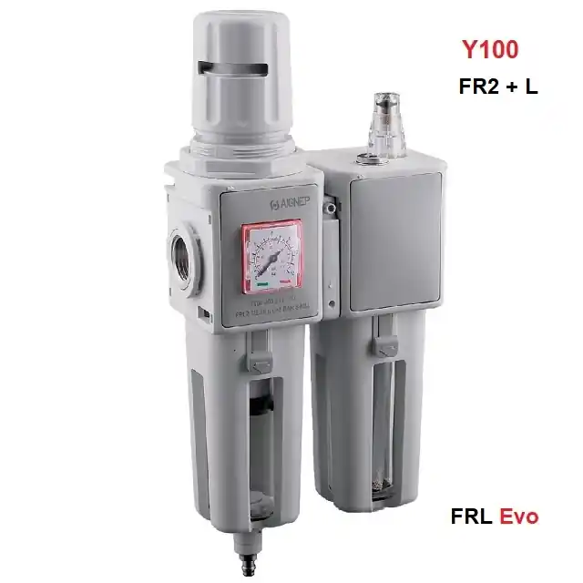 Přímo Od Výrobce AIGNEP EVO FR2+L IG 1/2" - filtr s reg. a lub., reg. 0-8 bar, 5 µm, 2700 l/min., Exh.AUT, Lub. automat