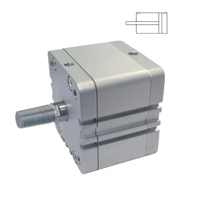 AIGNEP WFM 32-100 MALE DVOJČINNÝ MAGNET. VÁLEC ISO 21287 - Dn 63 mm, zdvih 125 mm, ØD=16, M12x1,25, šíře E78,5 mm Sezónní Sleva