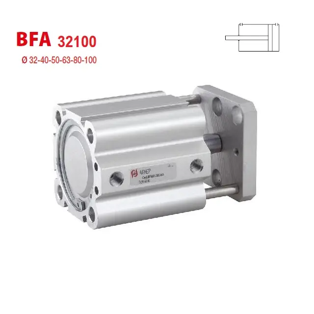 AIGNEP BFA32100 - KRÁTKOZDVIŽNÝ ANTIROTAČNÍ VÁLEC, dvojčinný s mag. a vedením, ø25 mm, zdvih=30 mm, M5 Odeslání Ihned