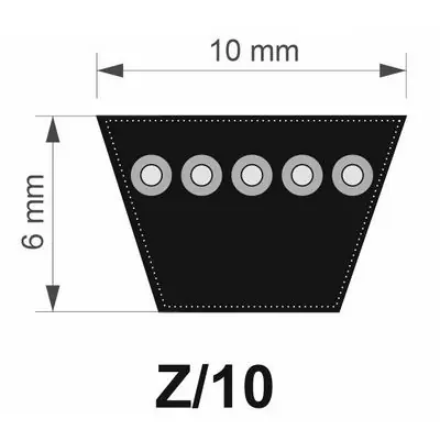 SteigenTech 10x1680 Lw/ 1651 Li Z 65" řemen klínový Akční Cena