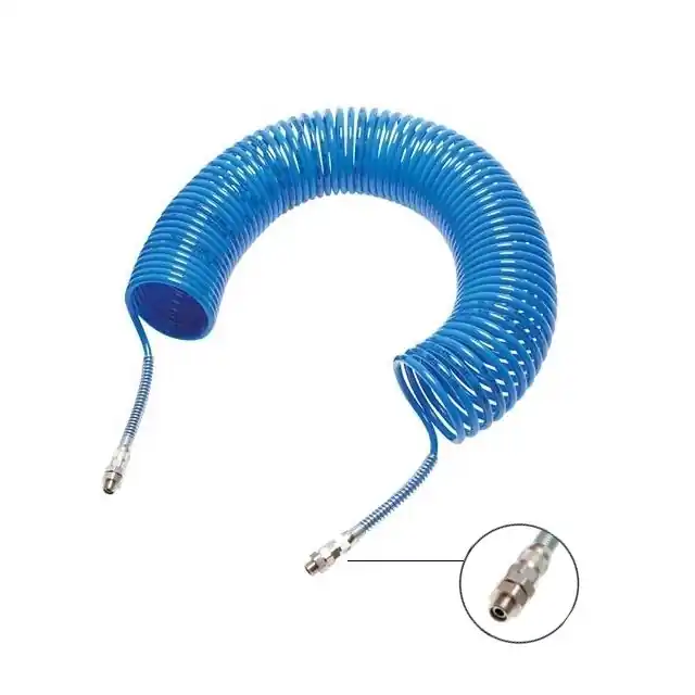 Aktuální 8/10 PA12W MODRÁ HADICE KR10/ES - 10 x 8 mm, 5,0 m, kroucená hadice s koncovky AG 1/4" MS/NI, 15 Bar