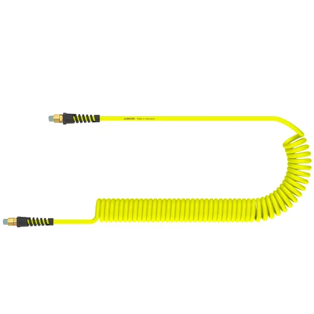 Nejlepší Volba LÜDECKE 8/12 PU KROUCENÁ HADICE PUG ŽLUTÁ - 8/12mm/3 M- Otočné AR 3/8" -3 metry prac. délky, 10 bar (ø sp.65 mm) 4,5 m celk.