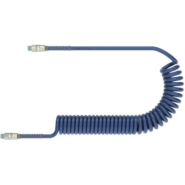 Vrácení Zdarma LÜDECKE 11/16 PU HADICE KR16B - 11/16 - 3 m, bez koncovek, kroucená k pneu. nářadí,10 Bar, modrá