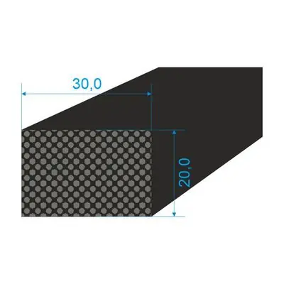 022030 Profilové těsnění 20x30 plné Sezónní Sleva