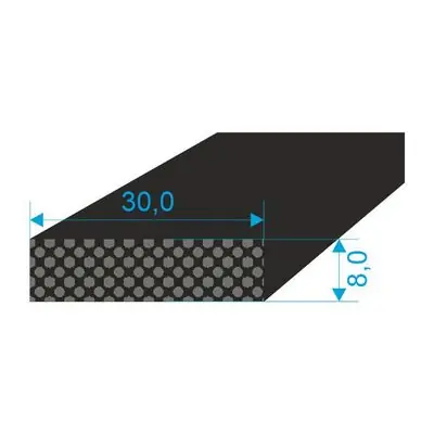 020830 Profilové těsnění 8x30 plné Top Prodej