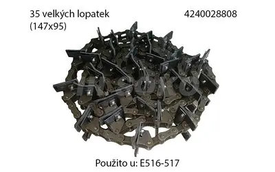Elevátorový dopravník kompletní 35 lopatek Sezónní Sleva