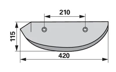 Radlice pravá, 420 x 115 mm, rozteč 210 mm Výhodná Nabídka