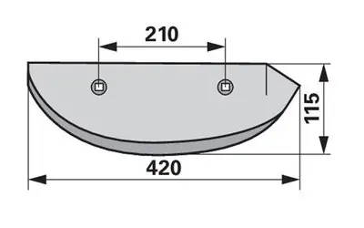 Radlice levá, 420 x 115 mm, rozteč 210 mm Autentický