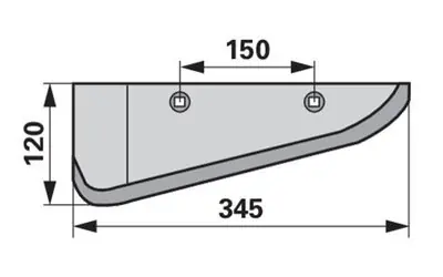 Zlevněný Radlice levá, 345 x 120 mm, rozteč 150 mm