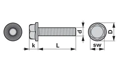 Šestihranný šroub M10x20 mm Koupit Online