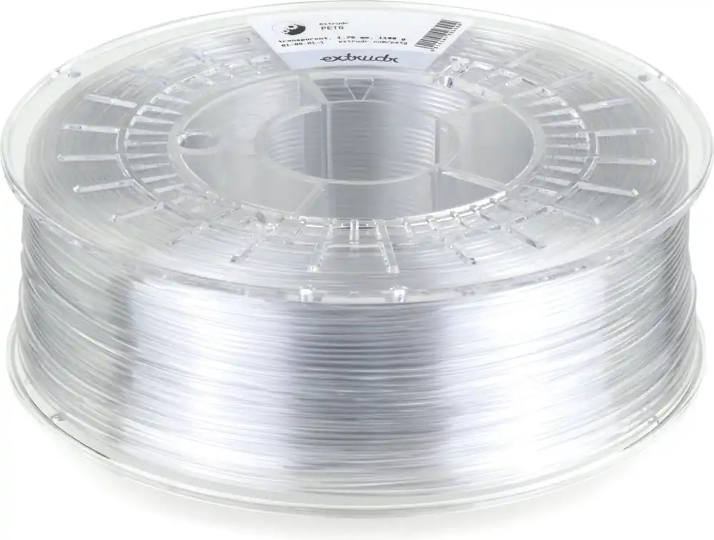 Extrudr PETG Transparent, 1,75 mm / 1100 g Cenově Výhodný