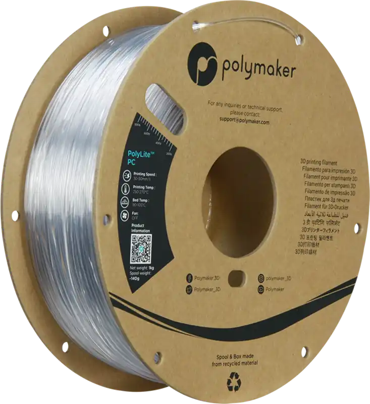 Poslední Šance Polymaker PolyLite PC Transparent, 1,75 mm / 1000 g