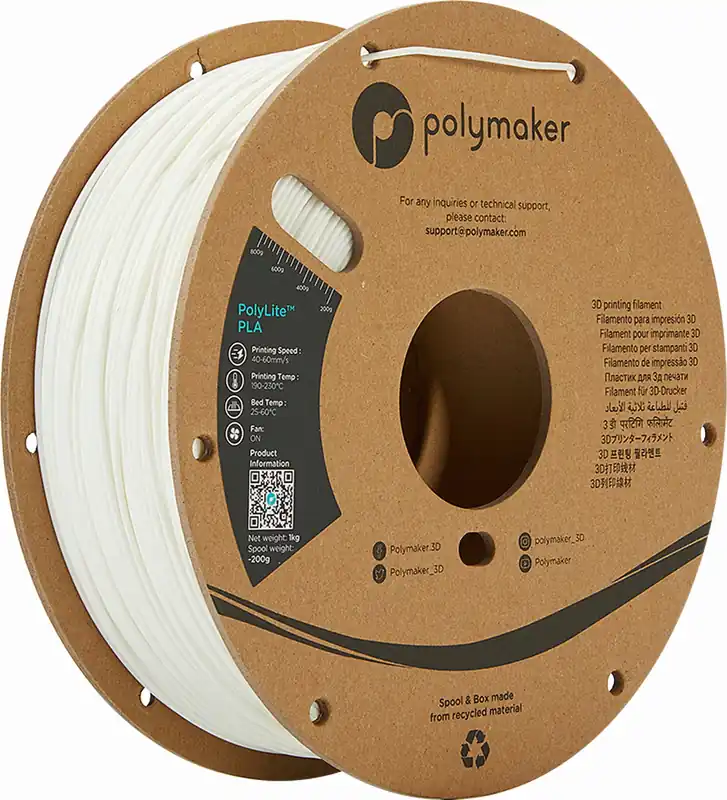 Odeslání Ihned Polymaker PolyLite PLA White, 1,75 mm / 1000 g
