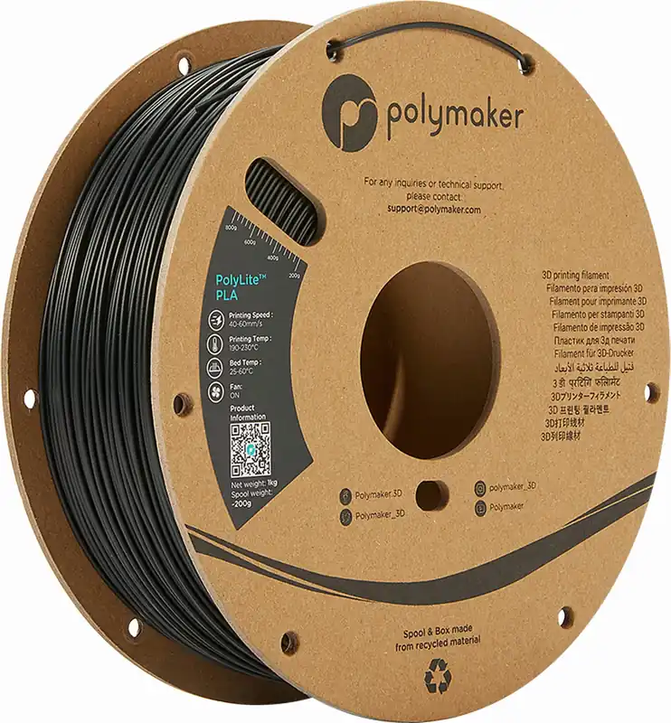 Polymaker PolyLite PLA Black, 1,75 mm / 3000 g Akční Nabídka