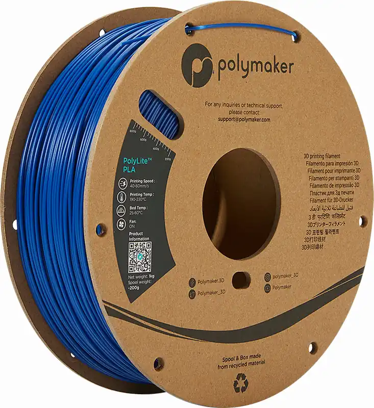 Polymaker PolyLite PLA Blue, 1,75 mm / 1000 g Zlevněný