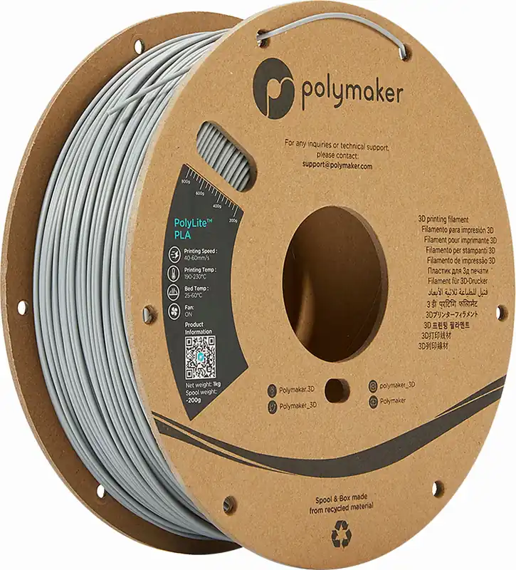 Polymaker PolyLite PLA Grey, 1,75 mm / 1000 g Objednat Nyní