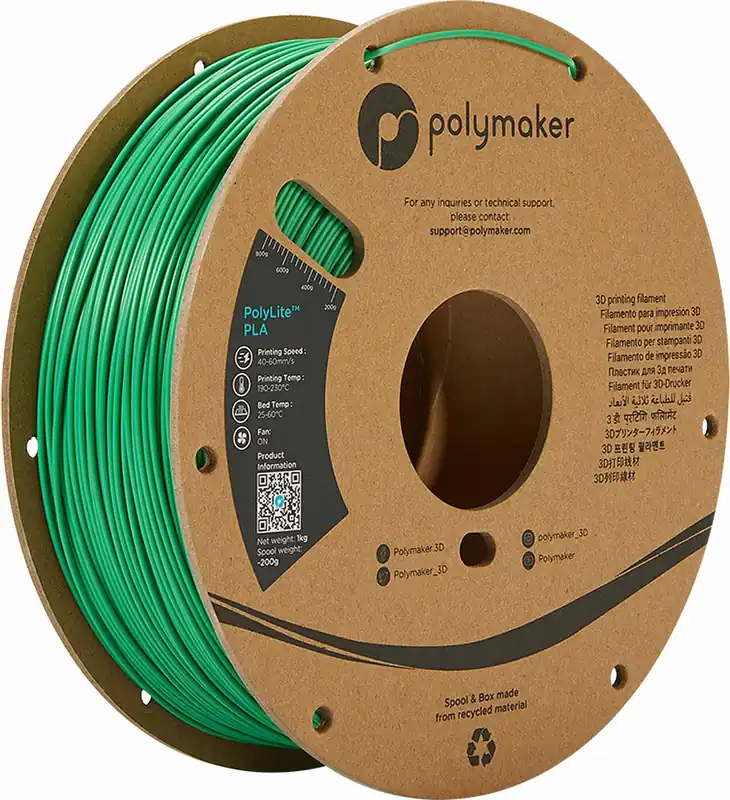 Must-Have Polymaker PolyLite PLA Green, 1,75 mm (1.000 g)