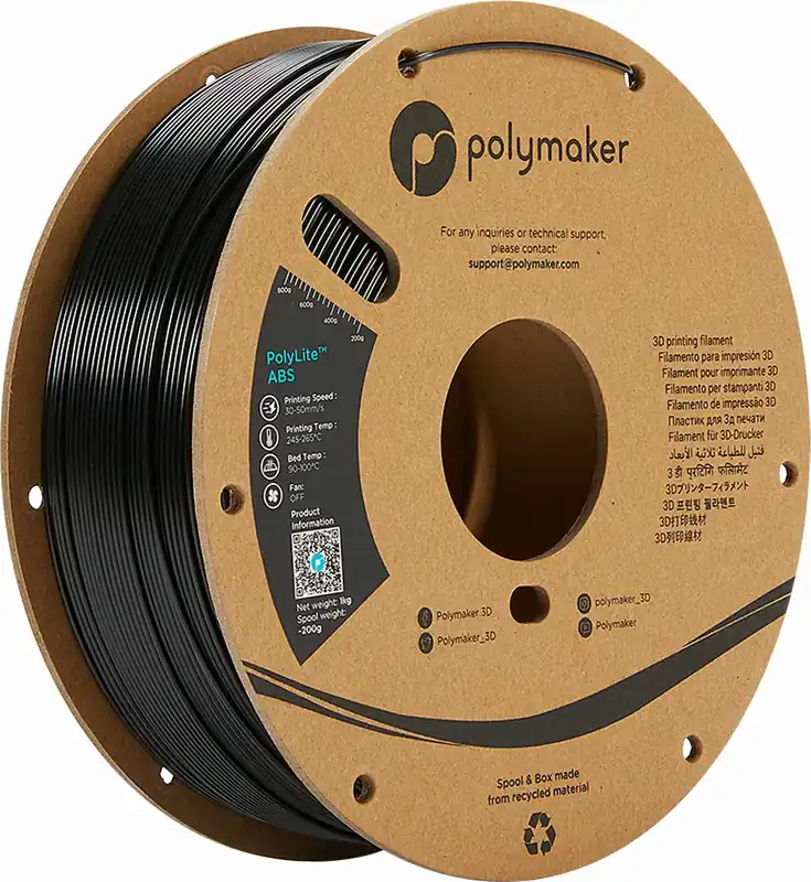 Objednat Nyní Polymaker ABS Black, 1,75 mm / 1000 g