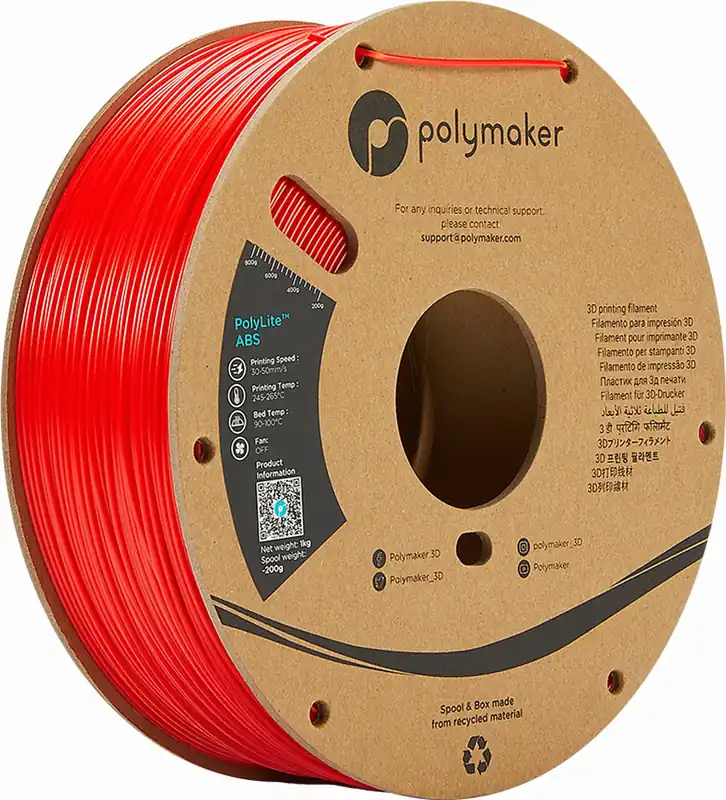 Ihned K Objednání Polymaker ABS Rot, 1,75 mm (1.000 g)