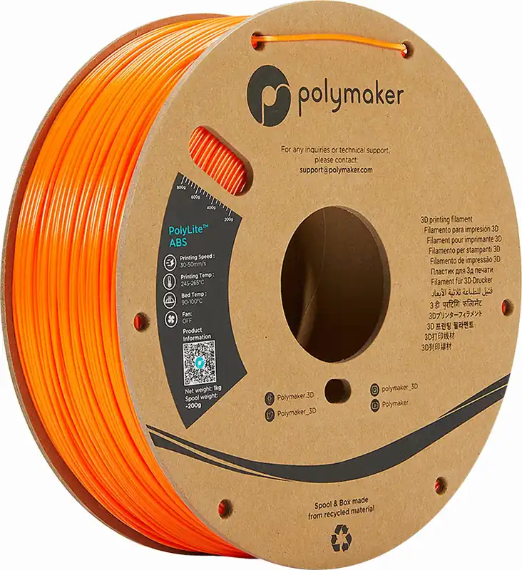 Polymaker ABS Orange, 1,75 mm (1.000 g) Akce