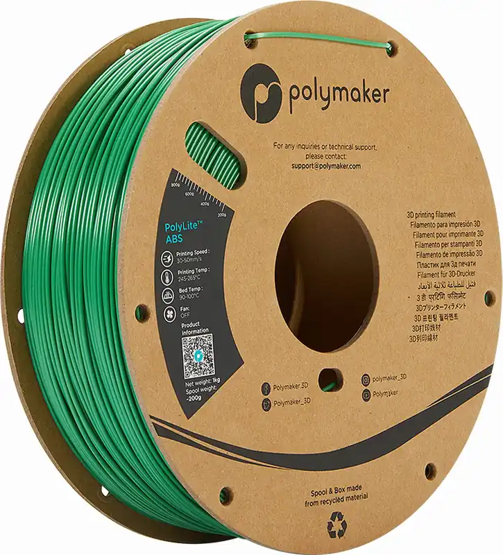 Levný Polymaker ABS Green, 1,75 mm (1.000 g)