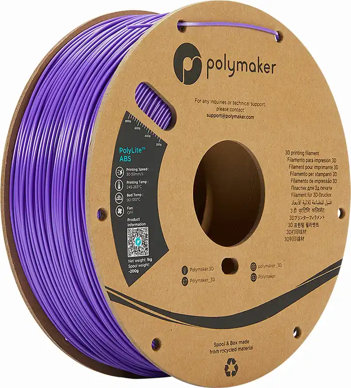 Cenově Výhodný Polymaker ABS Violet, 1,75 mm (1.000 g)