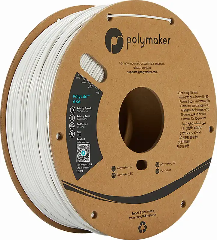 Polymaker ASA White, 1,75 mm / 3000 g Značkový