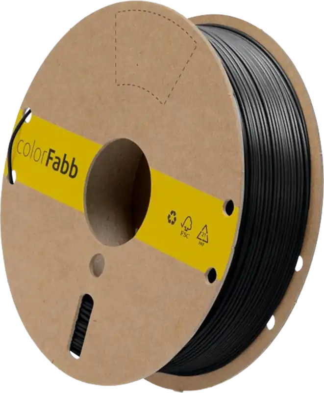 Autentický colorFabb LW-PLA Black, 1,75 mm (750 g)