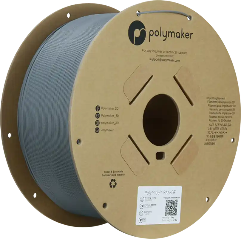 Koupit Online Polymaker PolyMide PA6-GF Grey, 1,75 mm / 2000 g
