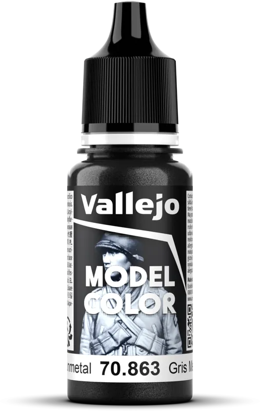 Výprodej Vallejo Model Color 179 Gunmetal Grey (863), 18 ml