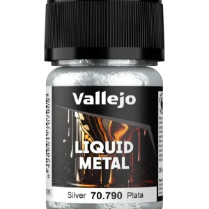 Vrácení Zdarma Vallejo Model Color Liquid Metal 211 Silber (Silver) (790), 35 ml