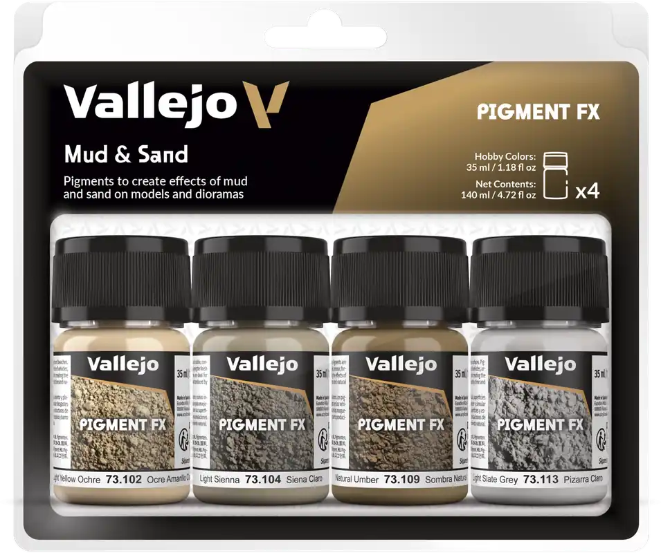Vallejo Pigment Set "Mud & Sand" Výhodná Nabídka