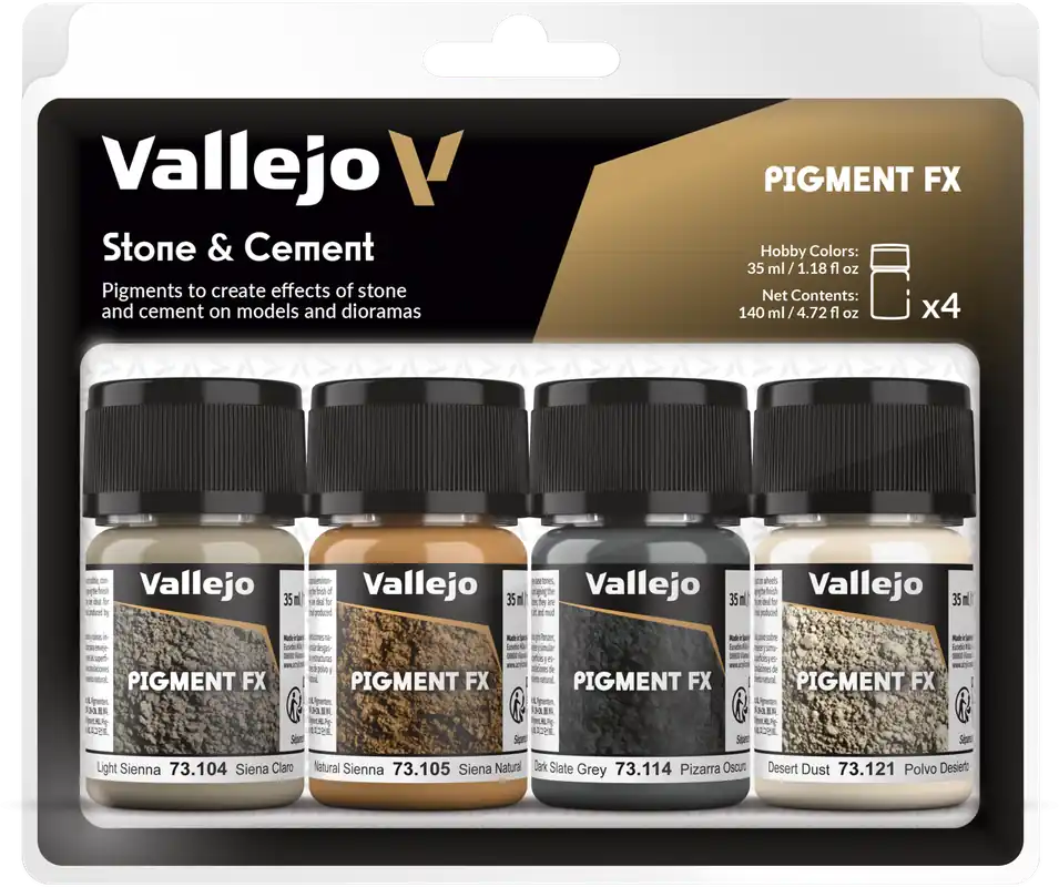 Akční Nabídka Vallejo Pigment Set "Stone & Cement"