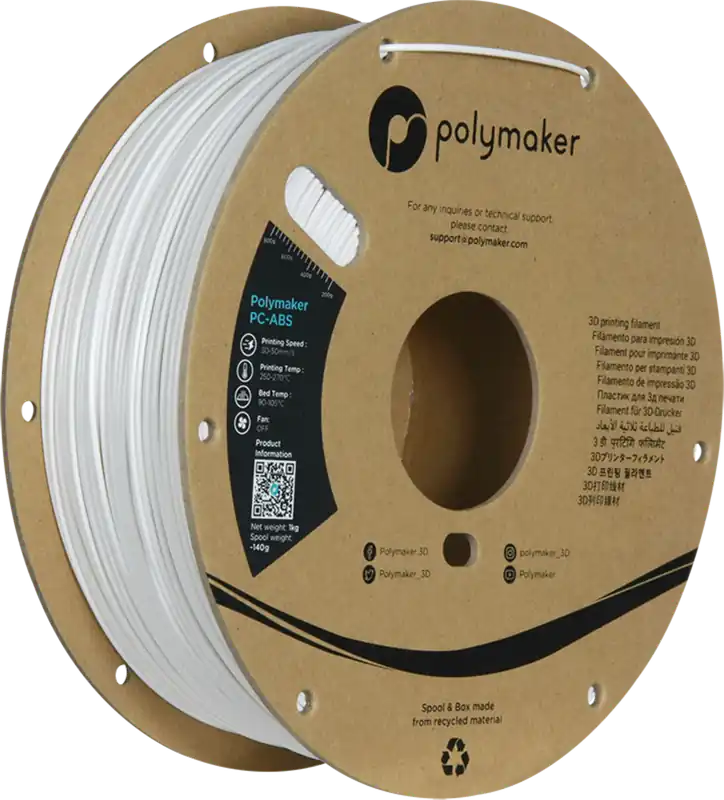 Polymaker PC-ABS White, 1,75 mm (1.000 g) Odeslání Ihned