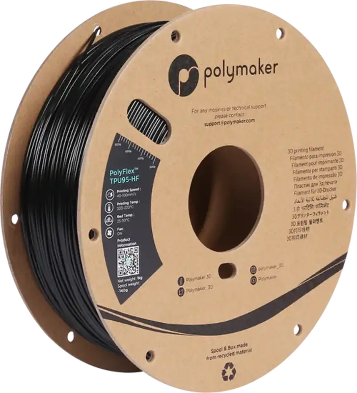 Polymaker PolyFlex TPU95-HF Black, 1,75 mm (1.000 g) Akce