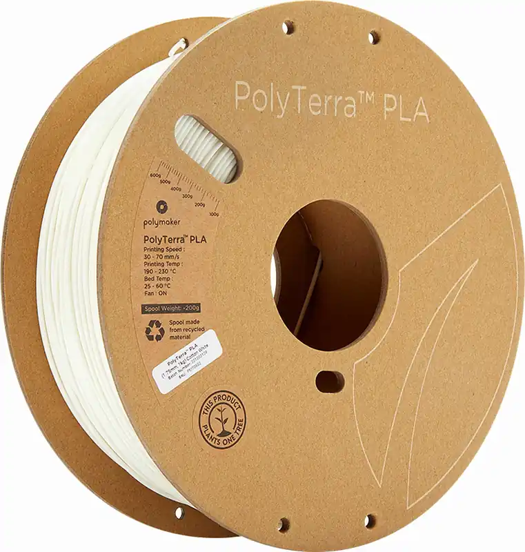 Koupit Online Polymaker PolyTerra PLA Cotton White, 1,75 mm / 1000 g