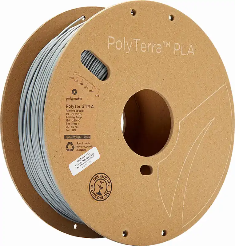 Polymaker PolyTerra PLA Fossil Grey, 1,75 mm / 1000 g Novinka