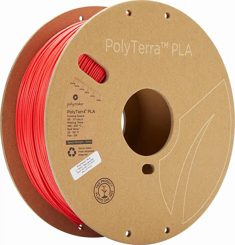 Polymaker PolyTerra PLA Lava Red, 1,75 mm / 1000 g Originální