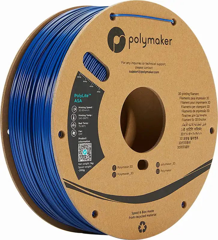 Odeslání Ihned Polymaker ASA Blue, 1,75 mm / 1000 g