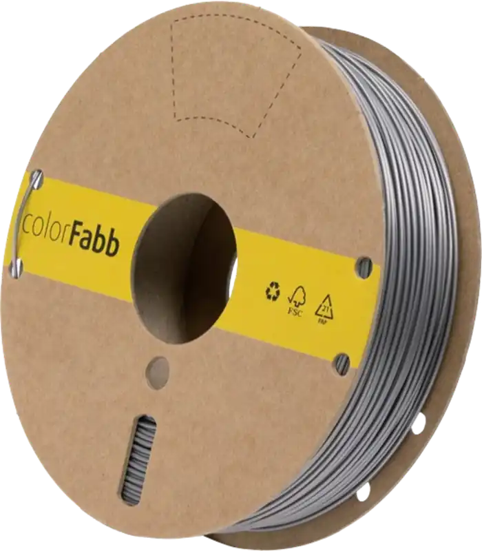 Nová Kolekce colorFabb LW-PLA Gray Silver, 1,75 mm (750 g)