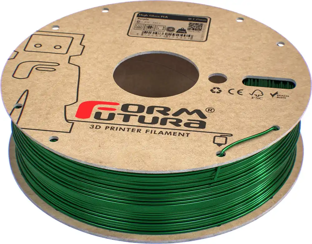 Vrácení Zdarma FormFutura High Gloss PLA Green, 1,75 mm / 750 g