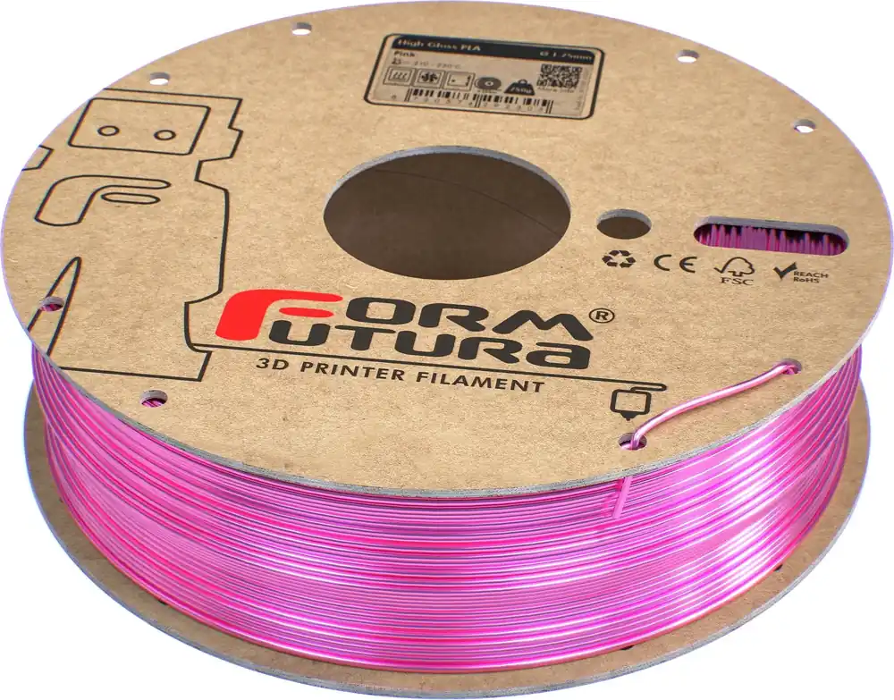 Nová Kolekce FormFutura High Gloss PLA Pink, 1,75 mm / 750 g
