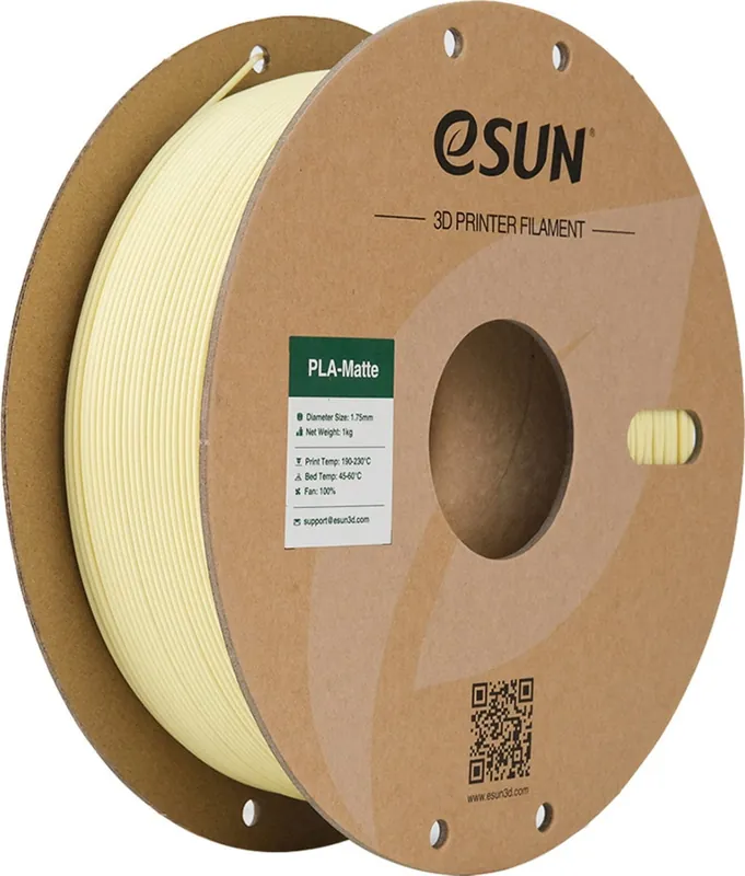 eSUN PLA-Matte Almond Yellow, 1,75 mm / 1000 g - Refill Poslední Šance