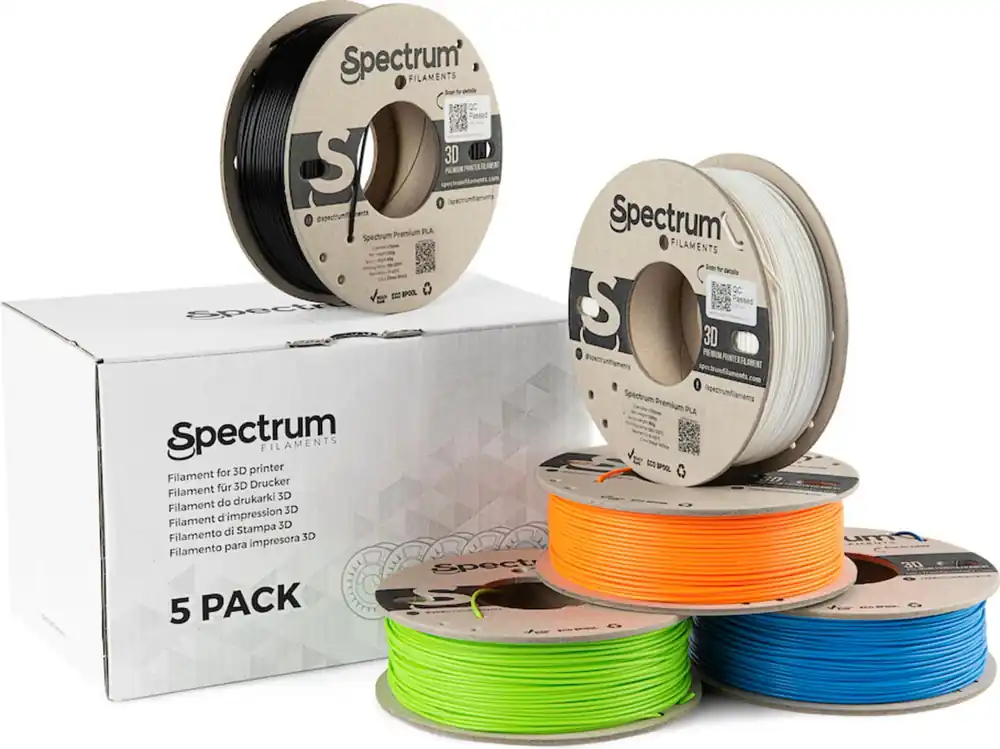 Aktuální Spectrum PLA Premium - sada 5 ks, 1,75 mm (1.250 g)